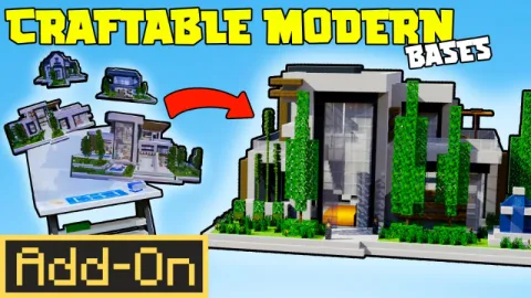 Craftable Modern Bases Add-On by MineParty Studios on Minecraft Marketplace