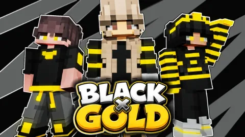 Black X Gold by MineParty Studios on Minecraft Marketplace