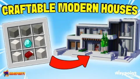 Craftable Modern Houses by MineParty Studios on Minecraft Marketplace