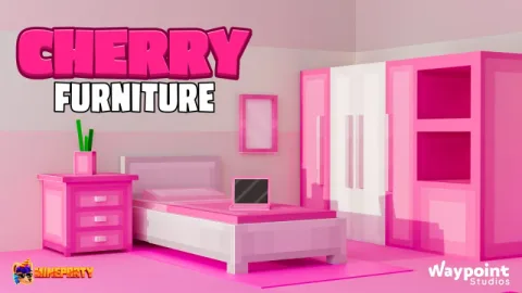Cherry Furniture by MineParty Studios on Minecraft Marketplace